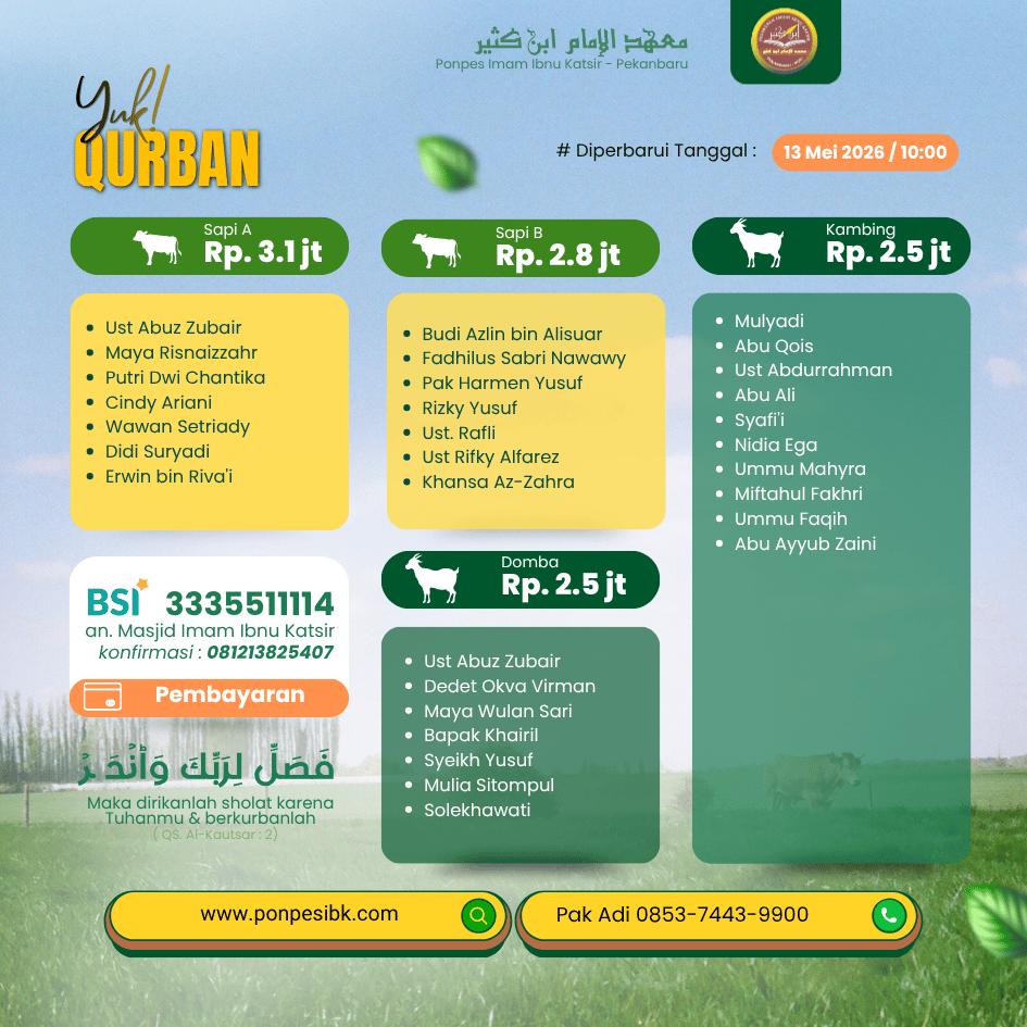 Yuk Qurban Bersama Kami 1447 H